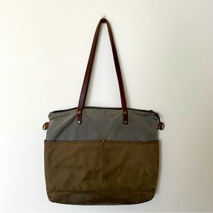 Leather + Waxed Canvas bag